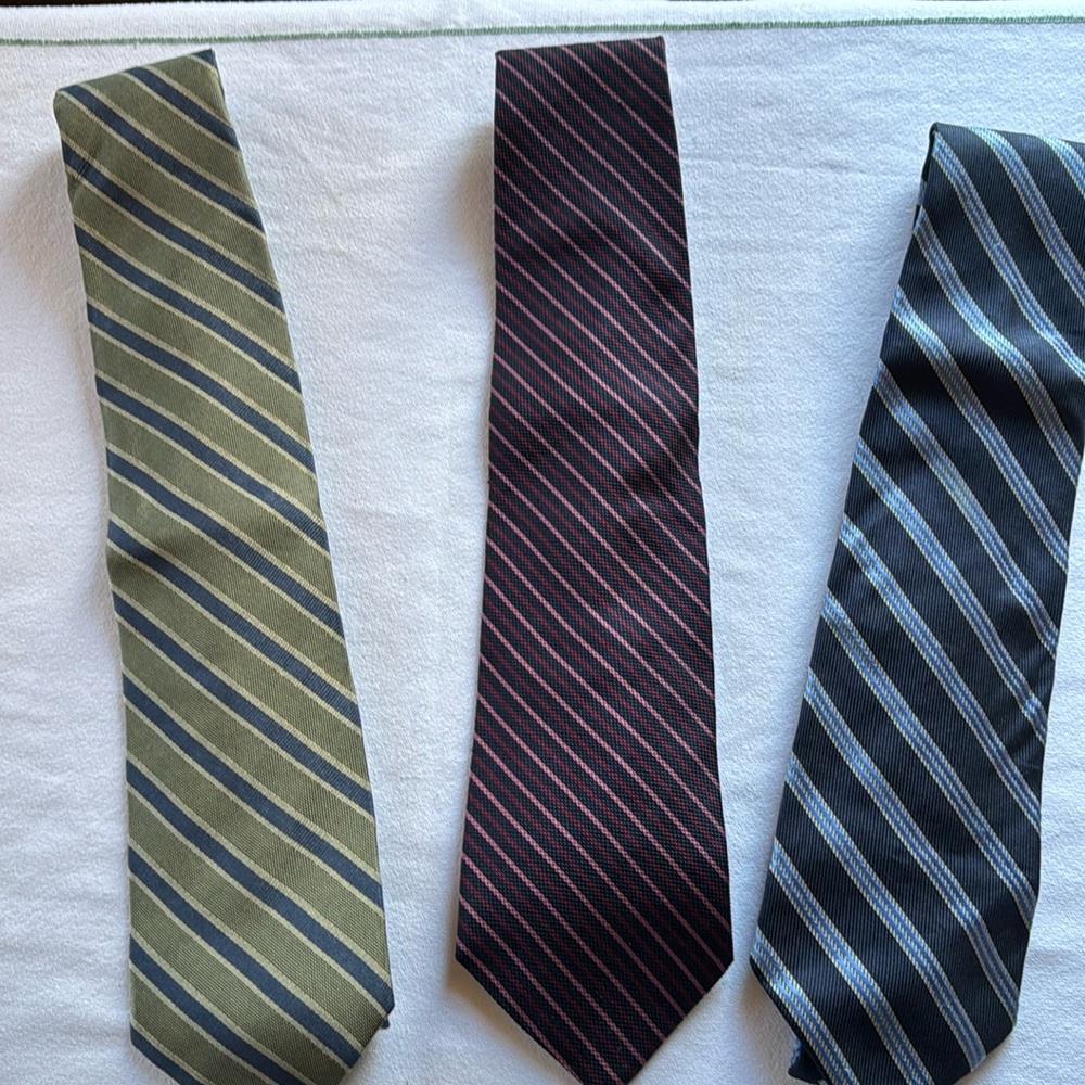 Lot of 3 100% silk ties Brooks Brothers